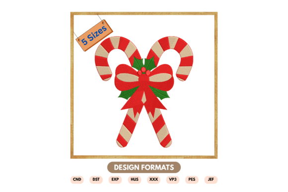Candy Cane Bow Embroidery Design Review
