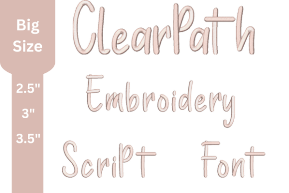 Clear Path Script Embroidery Font for Holiday Collections