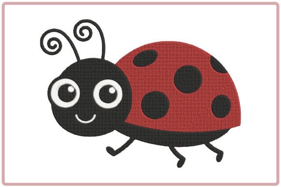 Cute Ladybug Machine Embroidery Design