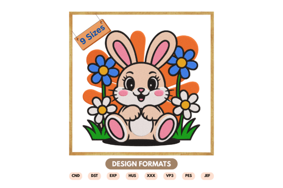 Easter Bunny with Flowers Embroidery Design Review