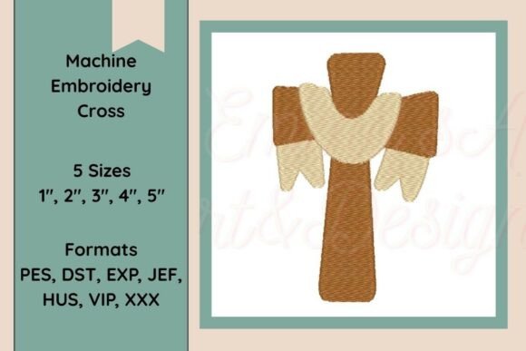 Easter Cross Machine Embroidery Design
