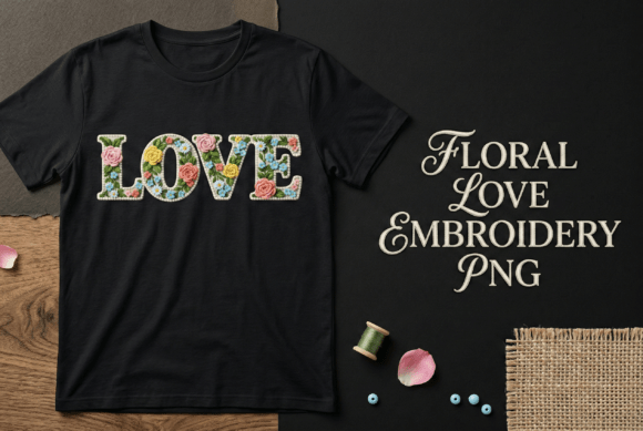 Floral Love Embroidery PNG Romantic Review