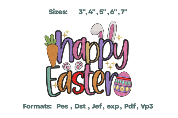Happy Easter Word Art Embroidery Design Review