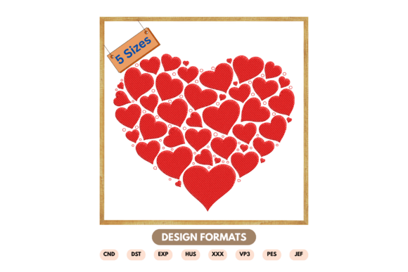 Multi Heart Cluster Embroidery Design Review