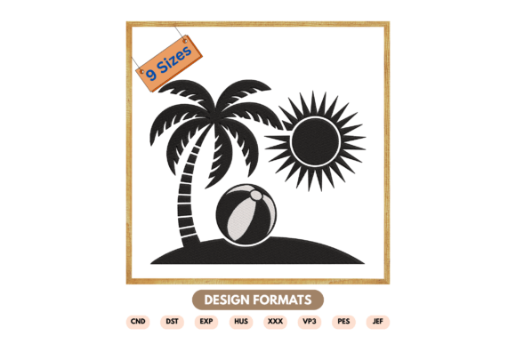 Tropical Beach Palm Tree Embroidery File Review