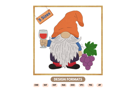 Wine Gnome Embroidery Design Review